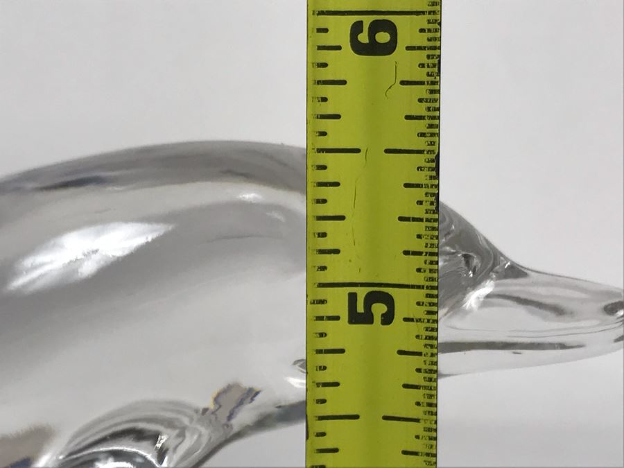 Pair Of Crystal Animal Figurines Dolphin And Lion Wonders Of The Wild Germany Princess House With Boxes [Photo 13]