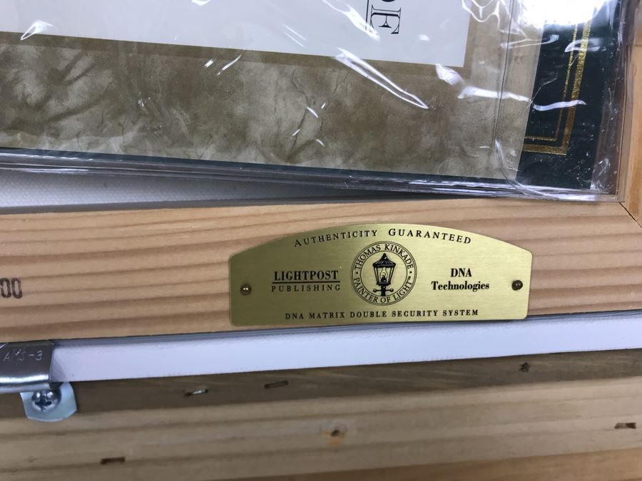 Limited Edition Thomas Kinkade Canvas Print Titled 'A Peaceful Time' Places In The Heart II With Certificate Of Authenticity 382 Of 2,950 [Photo 16]