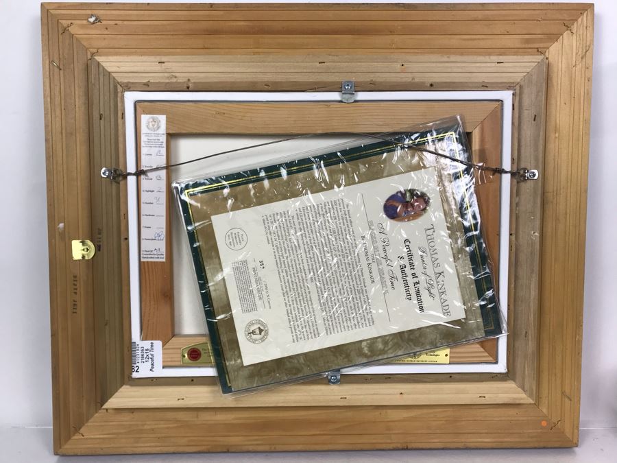 Limited Edition Thomas Kinkade Canvas Print Titled 'A Peaceful Time' Places In The Heart II With Certificate Of Authenticity 382 Of 2,950 [Photo 14]