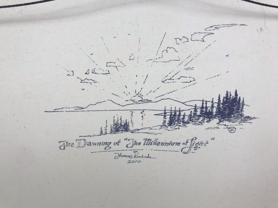 Limited Edition Vintage 2000 Canvas Print 'Gardens Beyond Spring Gate Spring Gate III' By Thomas Kinkade 18 X 24 2690 Of 5950 [Photo 16]