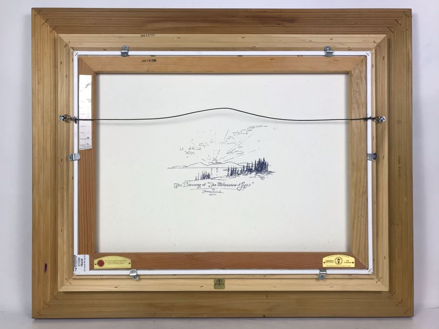 Limited Edition Vintage 2000 Canvas Print 'Gardens Beyond Spring Gate Spring Gate III' By Thomas Kinkade 18 X 24 2690 Of 5950 [Photo 15]