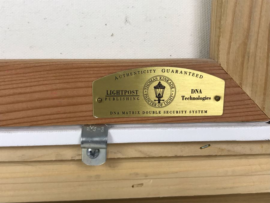 Limited Edition Vintage 2000 Canvas Print 'Gardens Beyond Spring Gate Spring Gate III' By Thomas Kinkade 18 X 24 2690 Of 5950 [Photo 18]