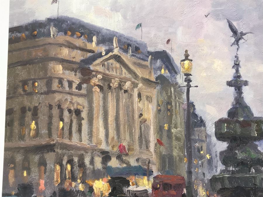 Limited Edition Vintage 1999 Print 'Piccadilly Circus, London' By Thomas Kinkade 12 X 16 1040 Of 3394 [Photo 10]