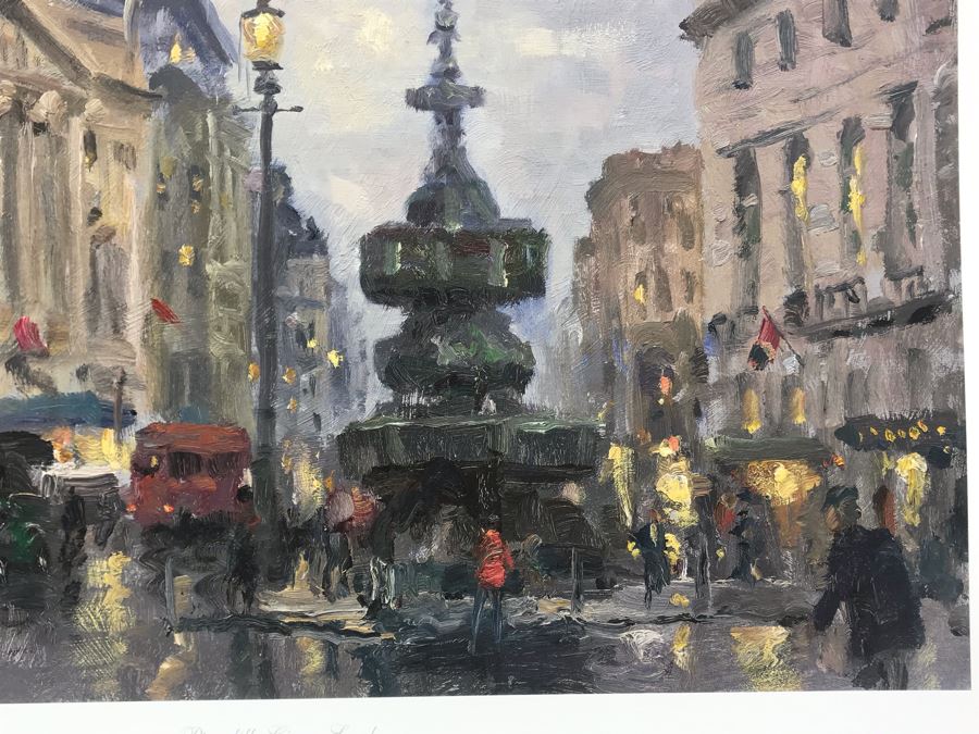 Limited Edition Vintage 1999 Print 'Piccadilly Circus, London' By Thomas Kinkade 12 X 16 1040 Of 3394 [Photo 11]