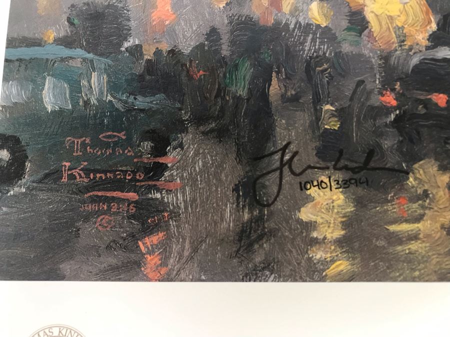 Limited Edition Vintage 1999 Print 'Piccadilly Circus, London' By Thomas Kinkade 12 X 16 1040 Of 3394 [Photo 4]