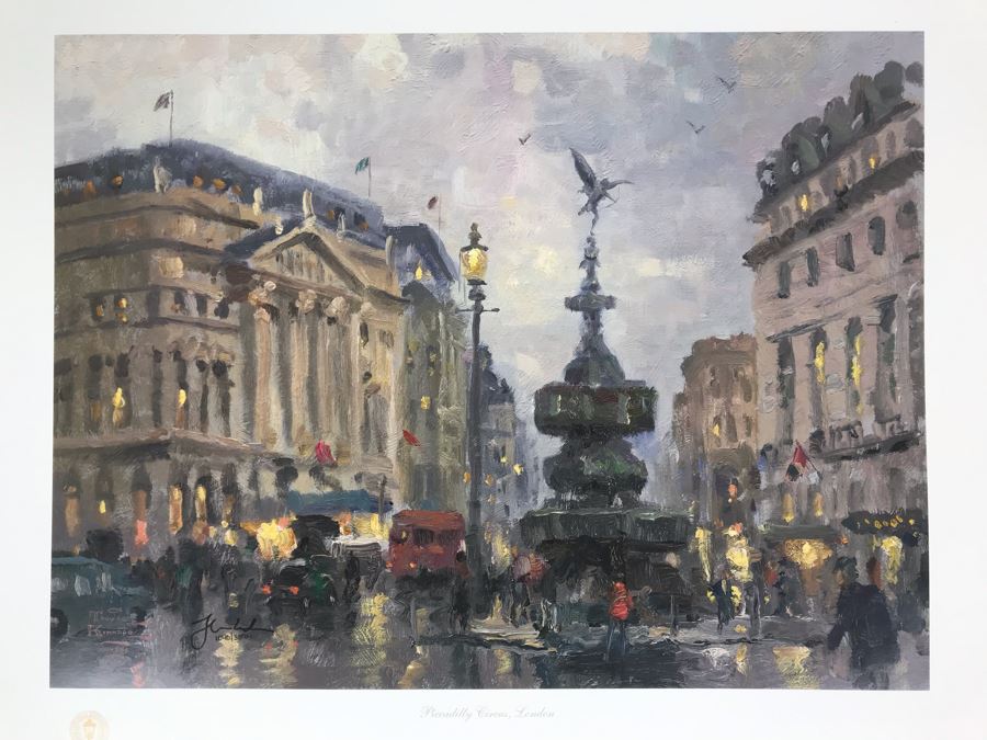 Limited Edition Vintage 1999 Print 'Piccadilly Circus, London' By Thomas Kinkade 12 X 16 1040 Of 3394 [Photo 7]