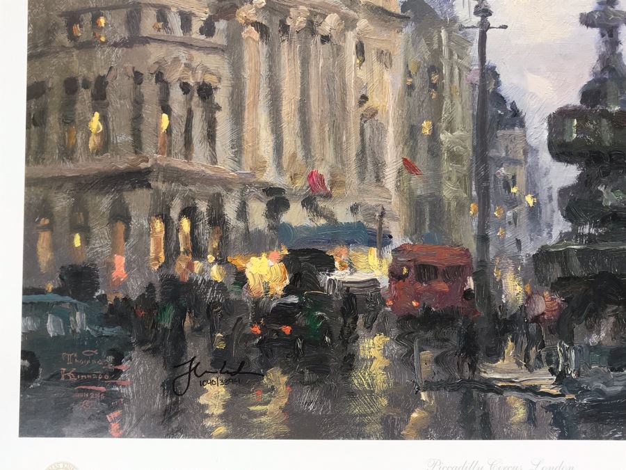 Limited Edition Vintage 1999 Print 'Piccadilly Circus, London' By Thomas Kinkade 12 X 16 1040 Of 3394 [Photo 9]