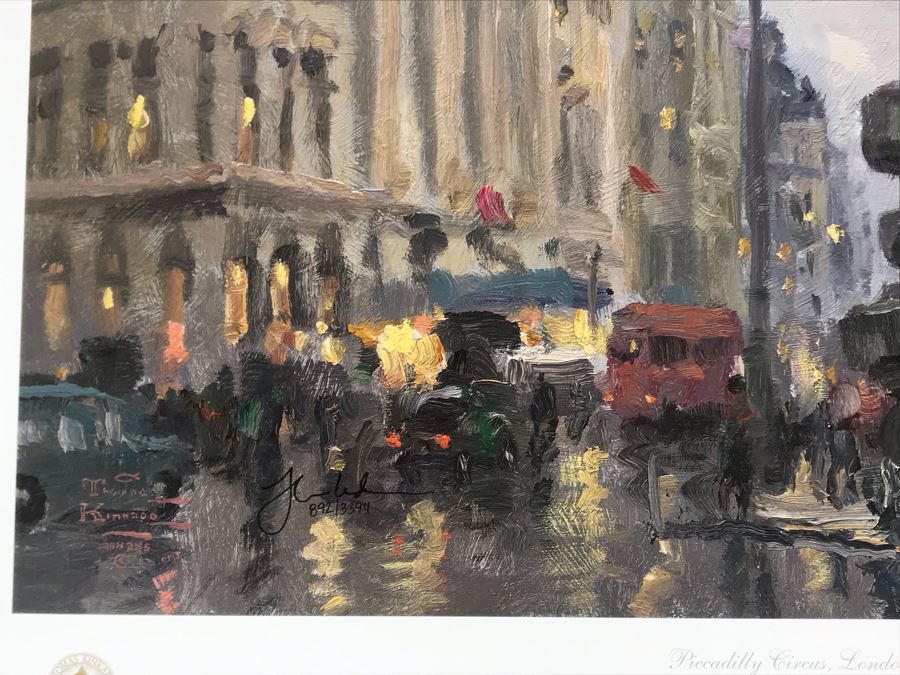 Limited Edition Vintage 1999 Print 'Piccadilly Circus, London' By Thomas Kinkade 12 X 16 892 Of 3394 [Photo 10]