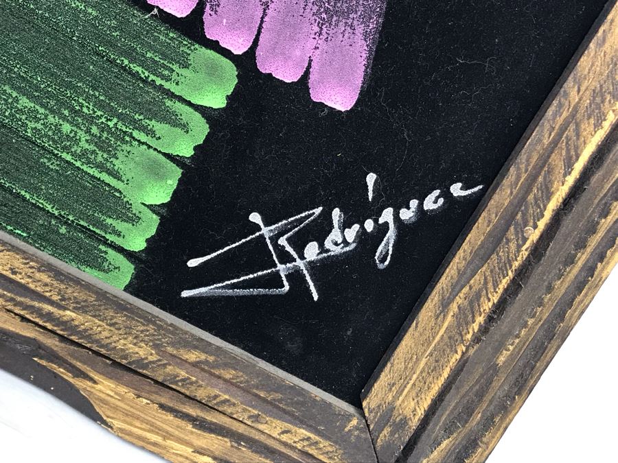 Vintage Snoopy Velvet Painting Signed Rodriguez 14.5W X 21H [Photo 7]