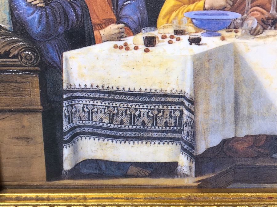 Leonardo Da Vinci 'The Last Supper' Canvas Print In Stunning Gilded Wooden Frame 34W X 20.5H [Photo 15]
