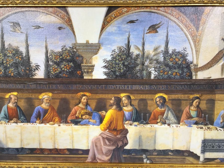 Leonardo Da Vinci 'The Last Supper' Canvas Print In Stunning Gilded Wooden Frame 34W X 20.5H [Photo 10]