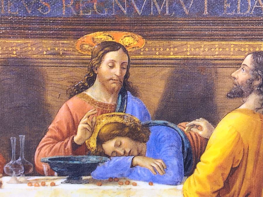 Leonardo Da Vinci 'The Last Supper' Canvas Print In Stunning Gilded Wooden Frame 34W X 20.5H [Photo 8]