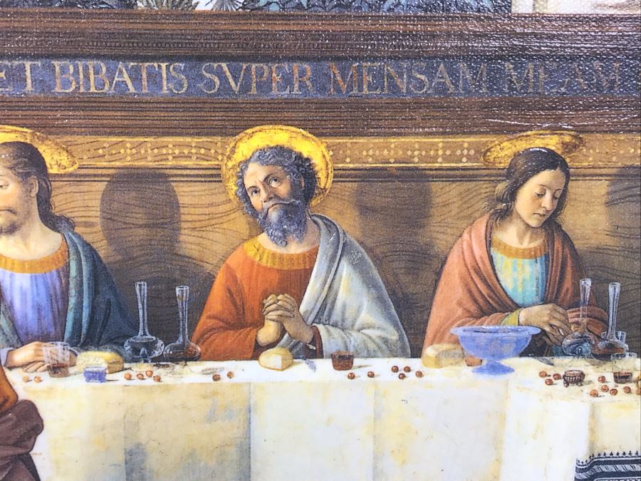 Leonardo Da Vinci 'The Last Supper' Canvas Print In Stunning Gilded Wooden Frame 34W X 20.5H [Photo 19]