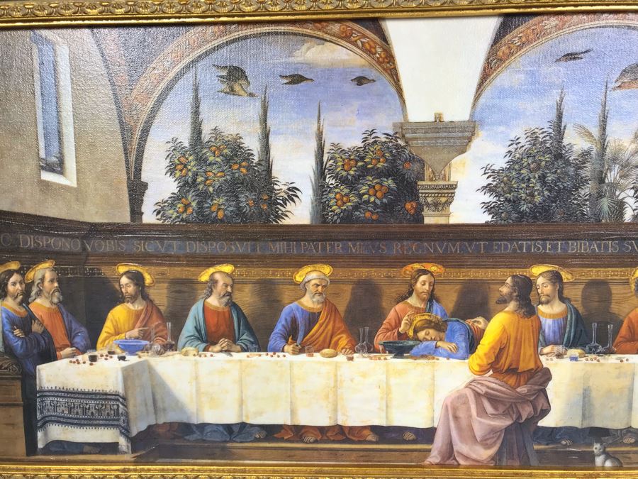 Leonardo Da Vinci 'The Last Supper' Canvas Print In Stunning Gilded ...