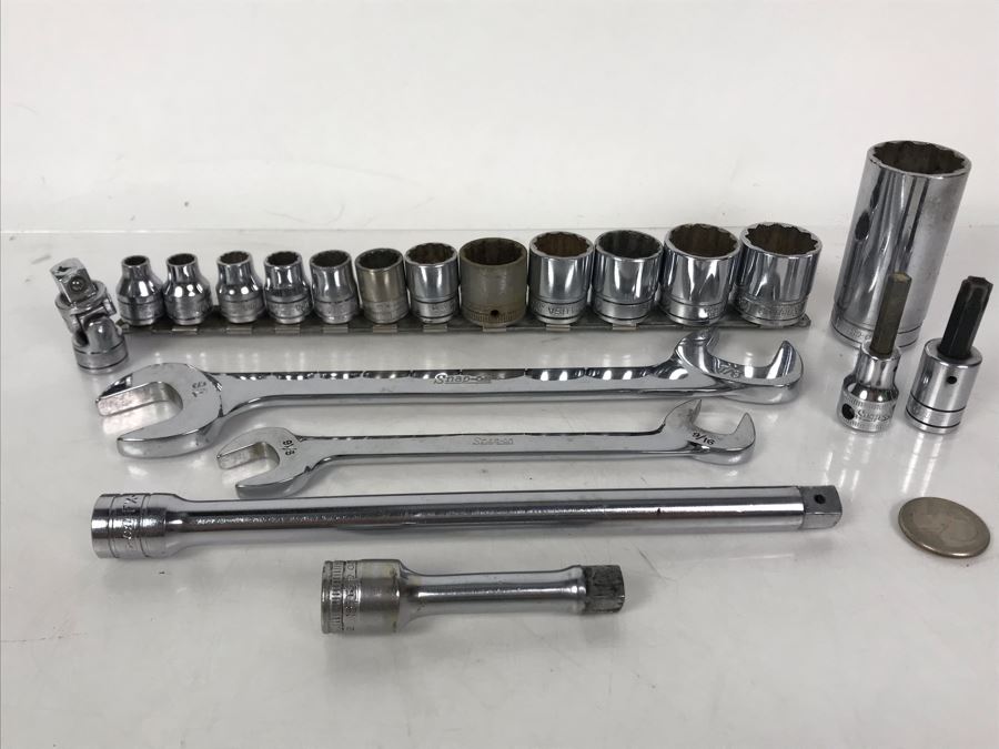 Various Snap-On Sockets Wrenches Tools - 20 Pieces [Photo 2]
