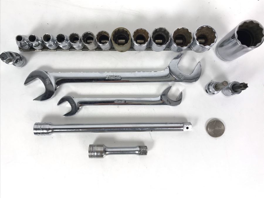Various Snap-On Sockets Wrenches Tools - 20 Pieces [Photo 3]