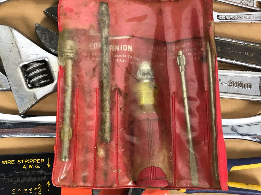 Various Tools Lot Including Hilti Screwdriver Set, Dewalt Drills, Makita Industrial Drivers, Various Adjustable Monkey Wrenches, Vintage Williams Spud Wrench - See Photos [Photo 13]