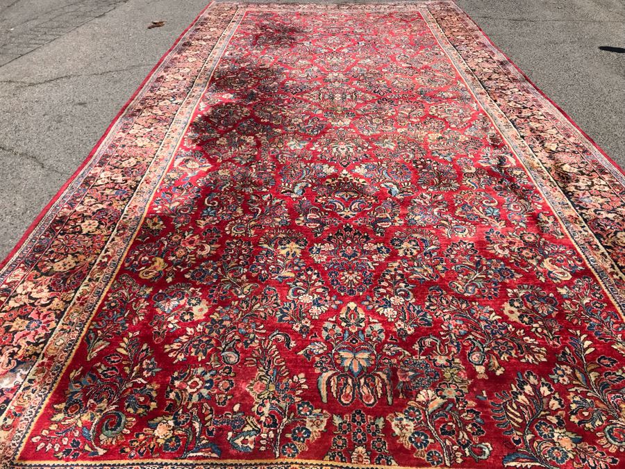 Massive Vintage Persian Wool Area Rug Palace Size 10.4' X 22.75' Client Paid $12,000 [Photo 13]