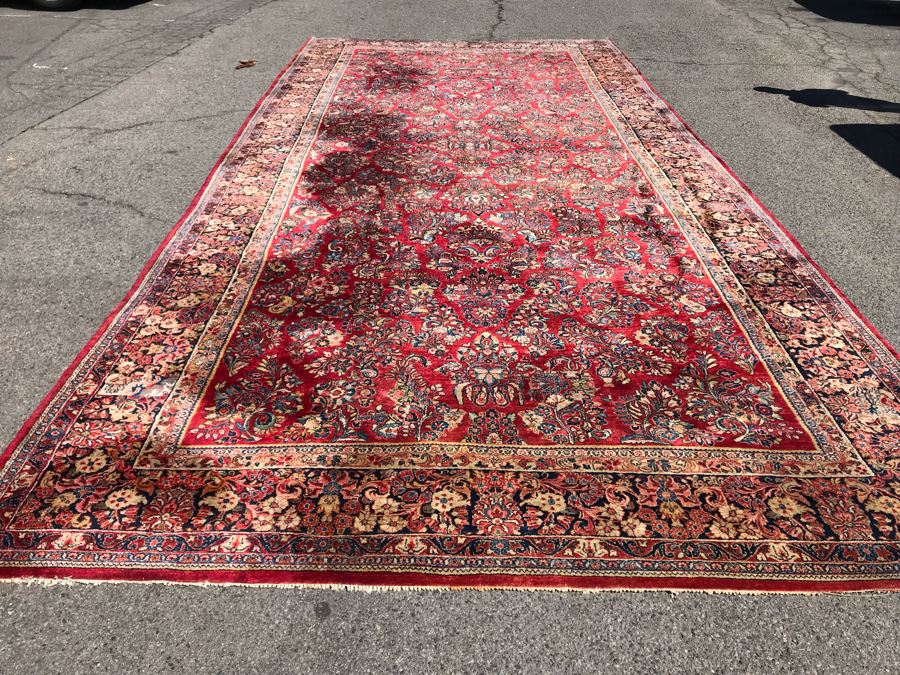 Massive Vintage Persian Wool Area Rug Palace Size 10.4' X 22.75' Client Paid $12,000 [Photo 3]