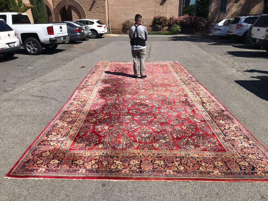 Massive Vintage Persian Wool Area Rug Palace Size 10.4' X 22.75' Client Paid $12,000 [Photo 2]
