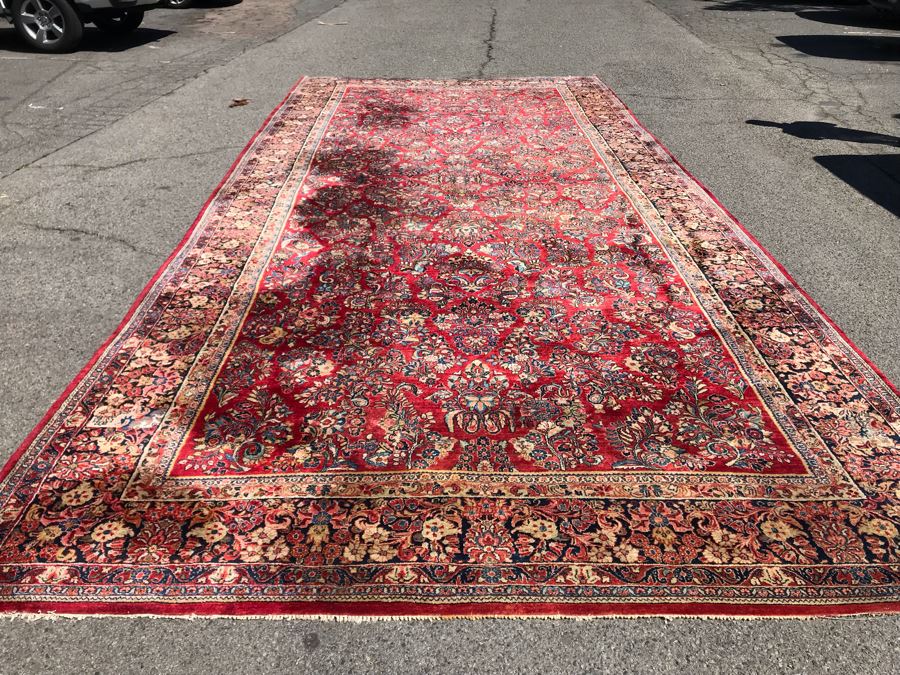Massive Vintage Persian Wool Area Rug Palace Size 10.4' X 22.75' Client Paid $12,000 [Photo 10]