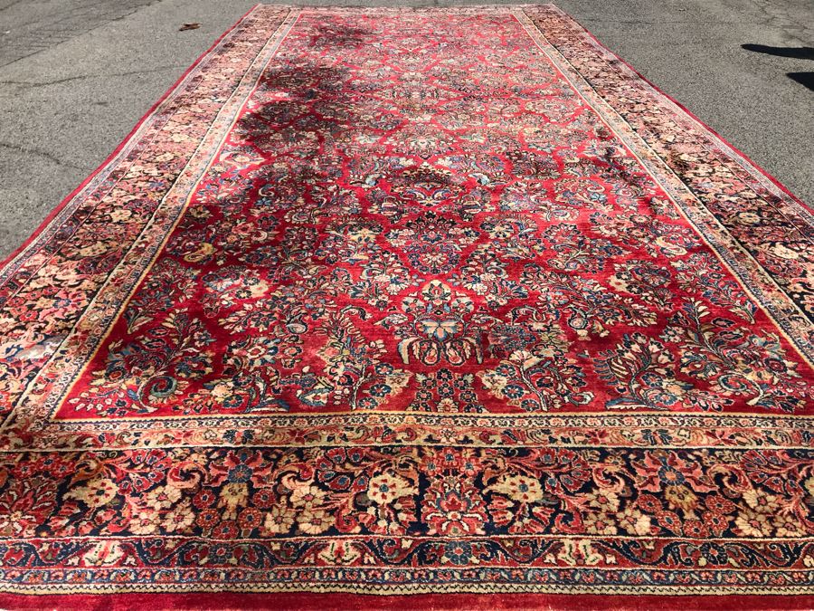 Massive Vintage Persian Wool Area Rug Palace Size 10.4' X 22.75' Client Paid $12,000 [Photo 11]