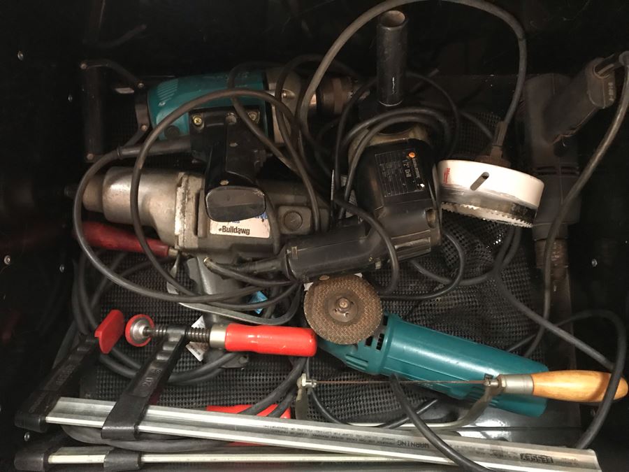 Hammerhead Stainless Steel Rolling Tool Chest With Ball Bearing Slides And Tools Including Power Tools - Tool Chest Retailed For $3,500 - See Photos For Tools [Photo 65]