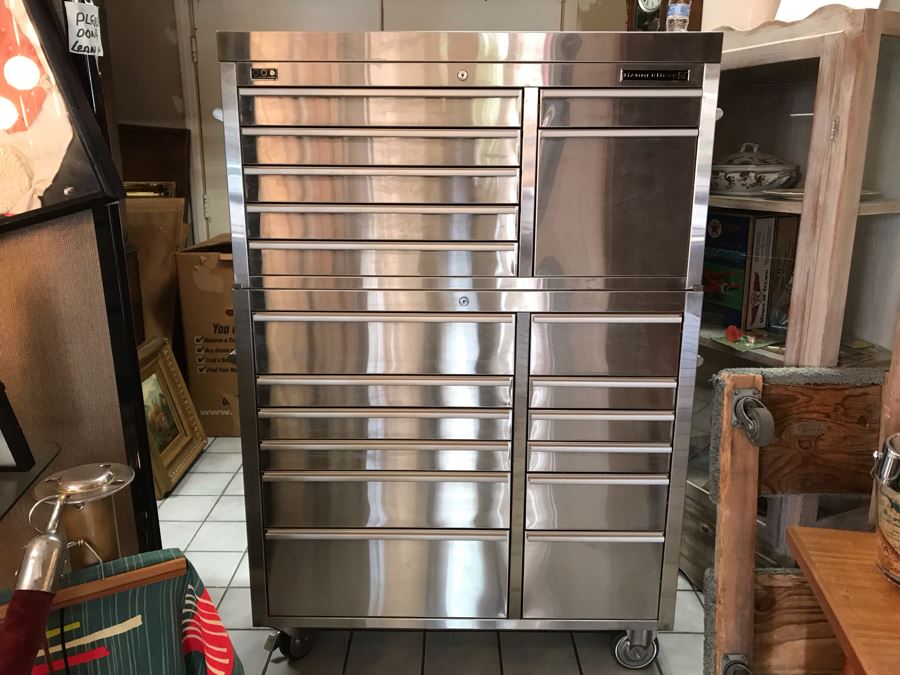 Hammerhead Stainless Steel Rolling Tool Chest With Ball Bearing Slides And Tools Including Power Tools - Tool Chest Retailed For $3,500 - See Photos For Tools [Photo 6]