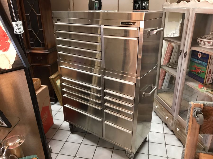 Hammerhead Stainless Steel Rolling Tool Chest With Ball Bearing Slides And Tools Including Power Tools - Tool Chest Retailed For $3,500 - See Photos For Tools [Photo 8]