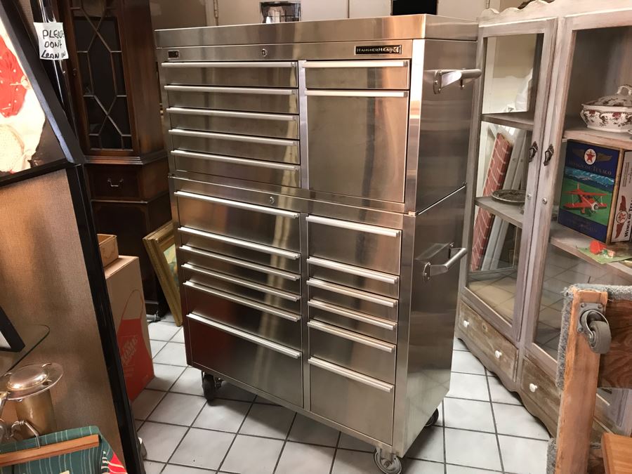 Hammerhead Stainless Steel Rolling Tool Chest With Ball Bearing Slides And Tools Including Power Tools - Tool Chest Retailed For $3,500 - See Photos For Tools [Photo 7]