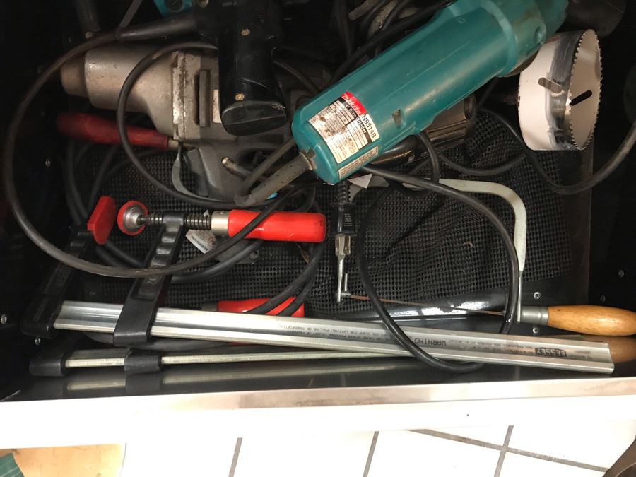 Hammerhead Stainless Steel Rolling Tool Chest With Ball Bearing Slides And Tools Including Power Tools - Tool Chest Retailed For $3,500 - See Photos For Tools [Photo 78]