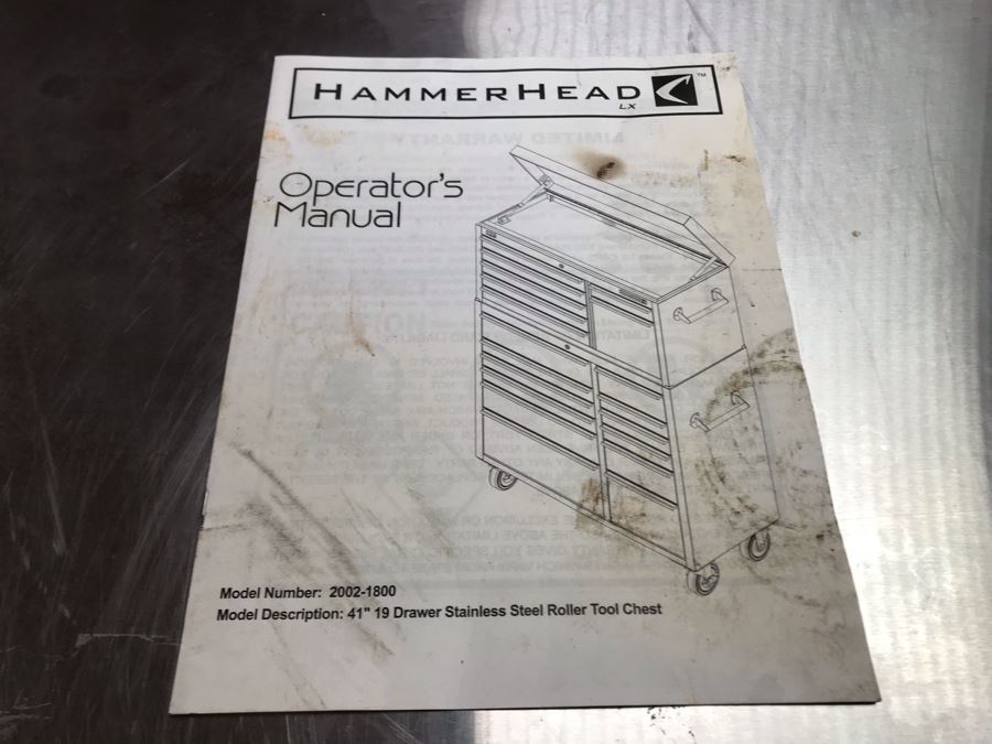 Hammerhead Stainless Steel Rolling Tool Chest With Ball Bearing Slides And Tools Including Power Tools - Tool Chest Retailed For $3,500 - See Photos For Tools [Photo 10]