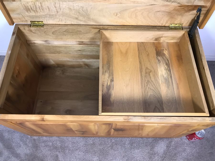Custom Solid Heavy Wooden Trunk 38W X 19.5D X 19H [Photo 7]