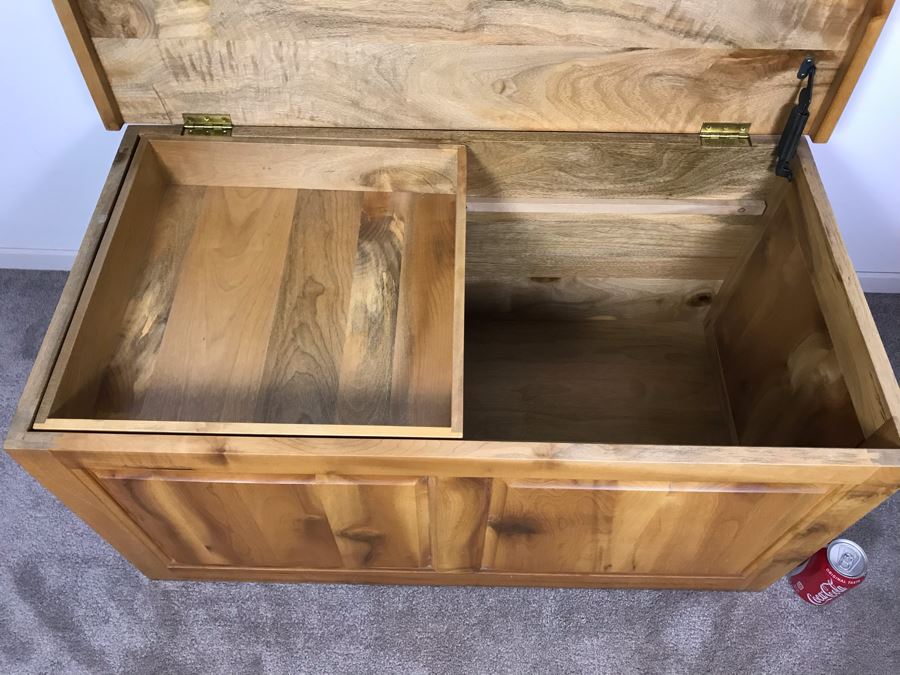 Custom Solid Heavy Wooden Trunk 38W X 19.5D X 19H [Photo 5]