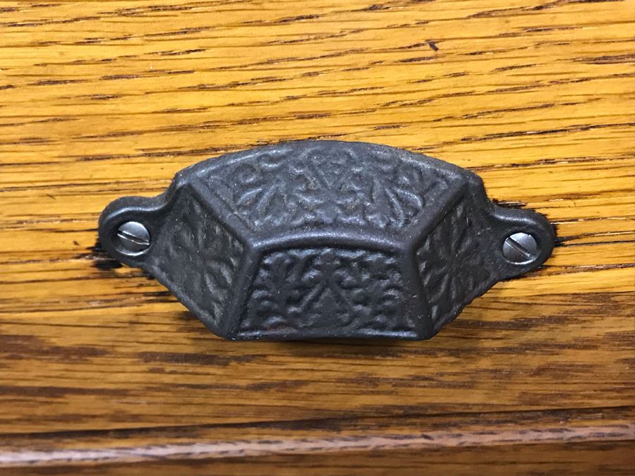 Vintage Oak Commode Chair Table Hinged - No Porcelain Pot 17.5W X 17.5D X 17.25H [Photo 10]