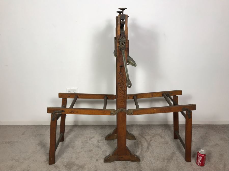 Antique American Wringer Co Folding Bench Wringer 1895 Patent Date Model No B 151 New York 48H X 27D [Photo 14]