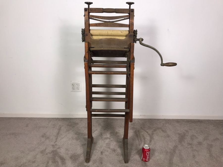 Antique American Wringer Co Folding Bench Wringer 1895 Patent Date Model No B 151 New York 48H X 27D [Photo 11]