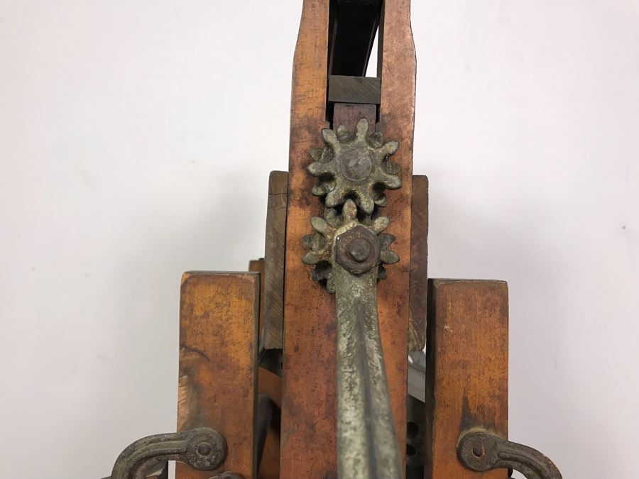 Antique American Wringer Co Folding Bench Wringer 1895 Patent Date Model No B 151 New York 48H X 27D [Photo 8]