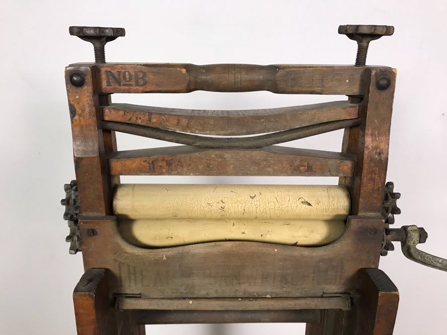 Antique American Wringer Co Folding Bench Wringer 1895 Patent Date Model No B 151 New York 48H X 27D [Photo 12]