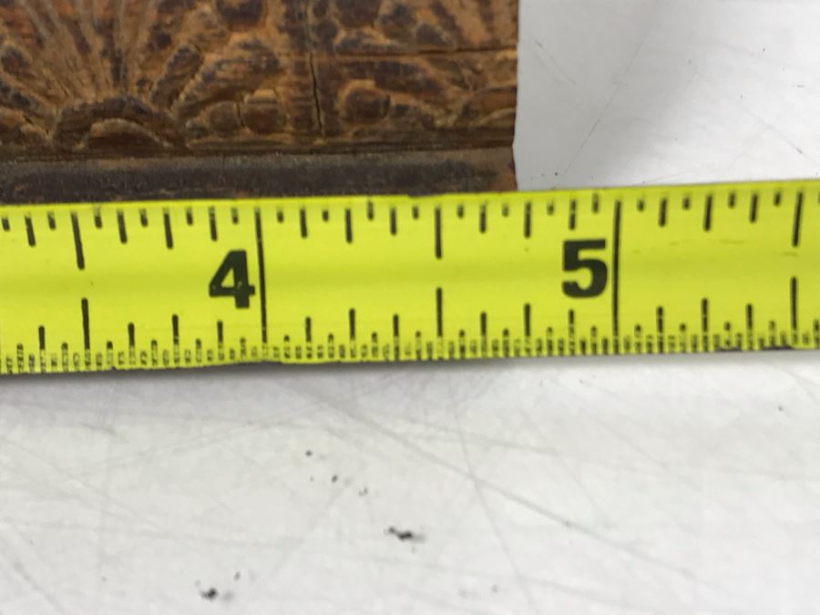 Antique Thalia E. Ingraham Co Gingerbread Mantle Clock Case Signed Armstrong May 1, 1900 Working With Key 14.75W X 4.75D X 22.5H [Photo 22]