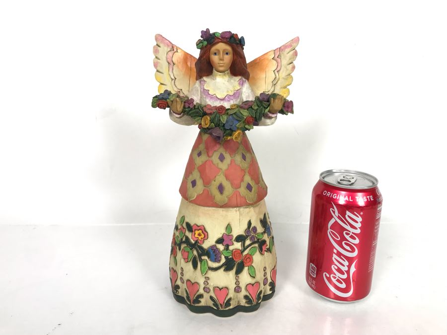 Jim Shore Heartwood Creek Angel Of Gratefulness Figurine Decoration 10H