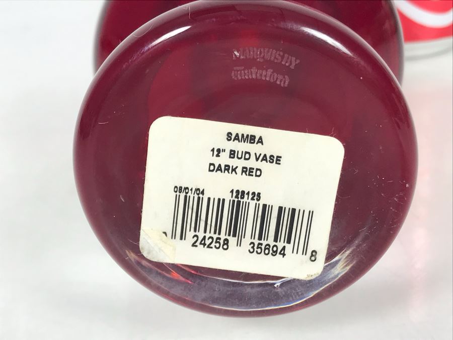 New Waterford Crystal Marquis Samba 12' Bud Vase Dark Red [Photo 4]