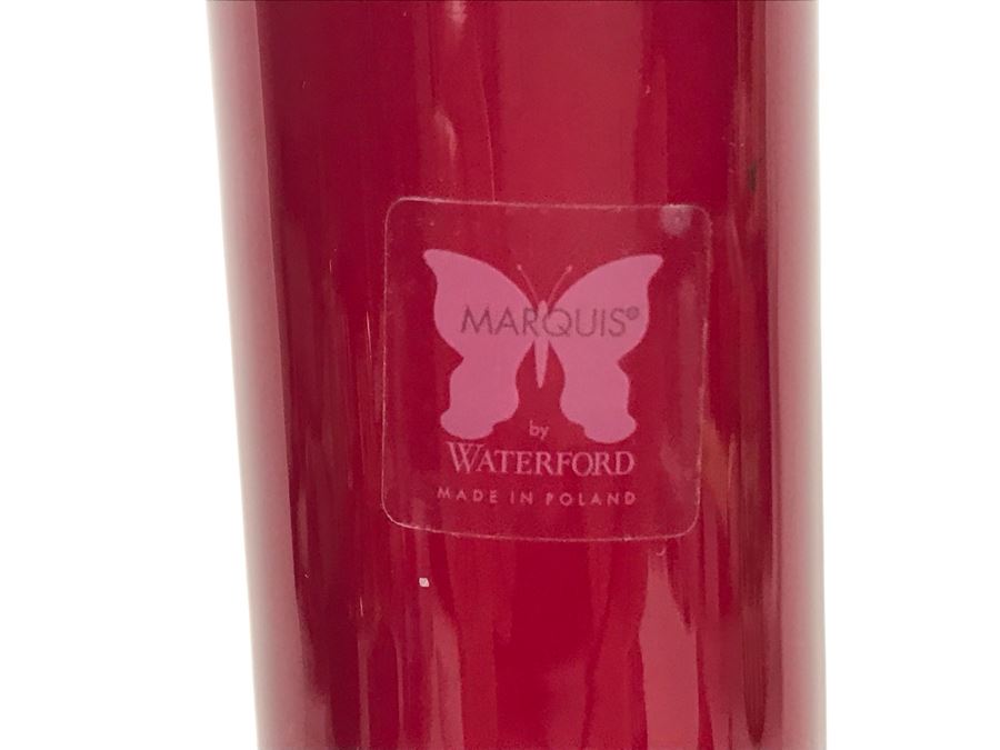 New Waterford Crystal Marquis Samba 12' Bud Vase Dark Red [Photo 2]