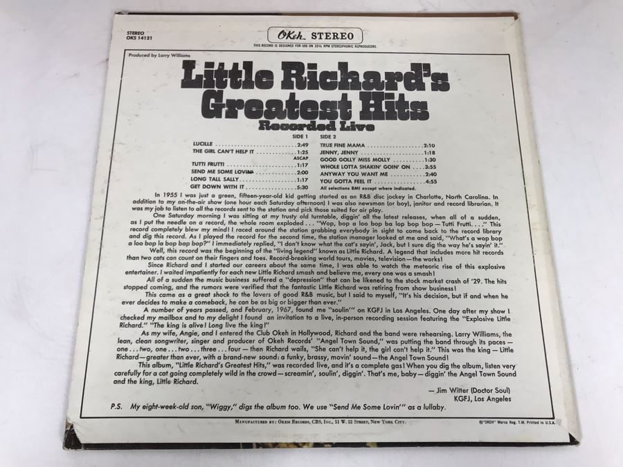 Little Richard Vinyl Record Collection - 5 Records [Photo 27]