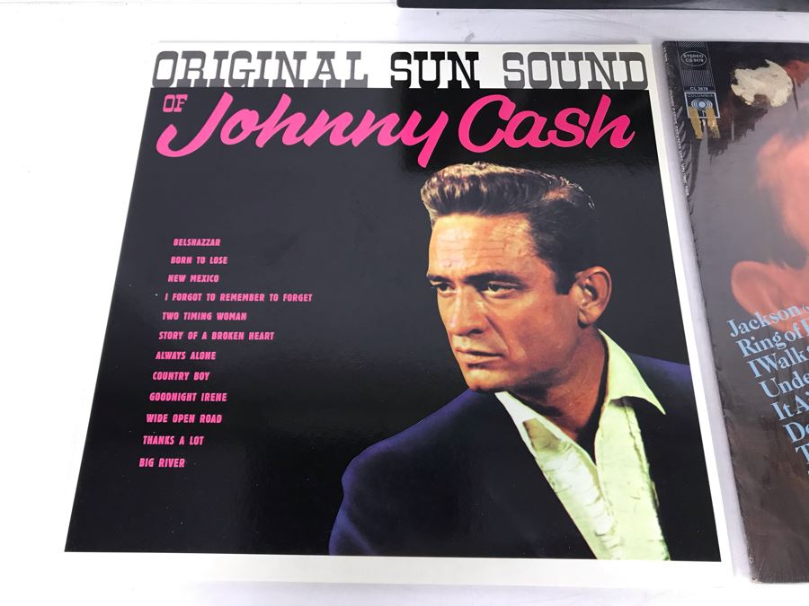 (3) Johnny Cash Vinyl Records [Photo 2]