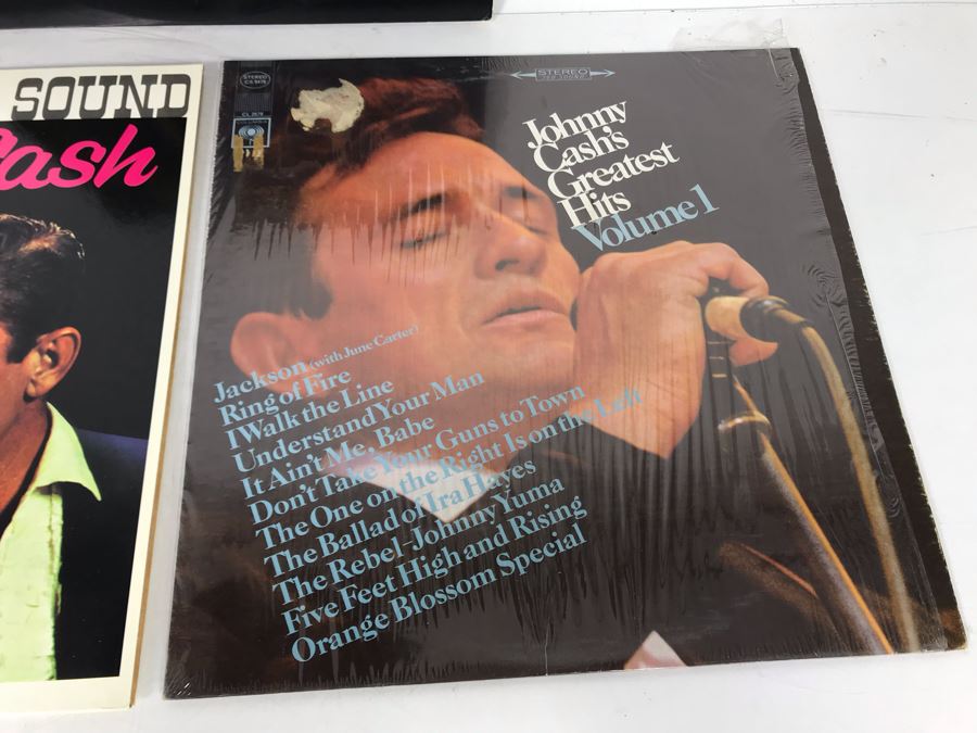 (3) Johnny Cash Vinyl Records [Photo 4]