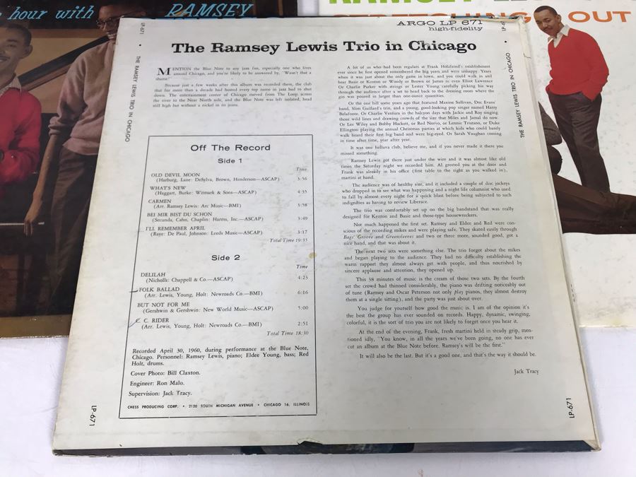 (4) The Ramsey Lewis Trio Vinyl Records