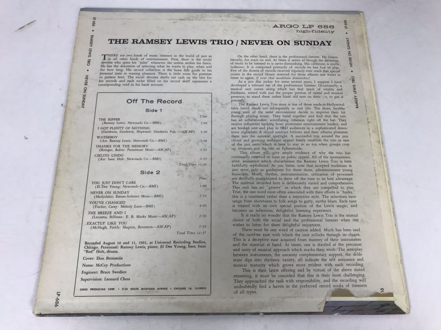 (4) The Ramsey Lewis Trio Vinyl Records [Photo 23]