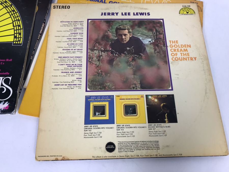 Jerry Lee Lewis Vinyl Record Collection - 6 Records Including Jerry Lee Lewis Picture Disc Rhino Records [Photo 32]