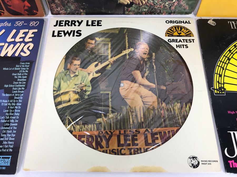 Jerry Lee Lewis Vinyl Record Collection - 6 Records Including Jerry Lee Lewis Picture Disc Rhino Records [Photo 3]